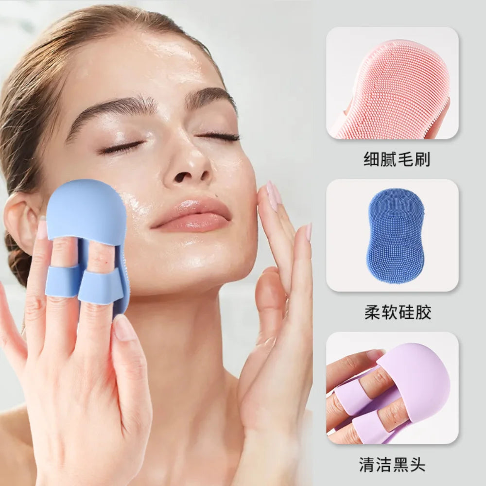 Soft Silicone Facial Cleansing Brush Face Exfoliator Blackhead Acne Removal Face Scrubber Manual Facial Cleansing Brush Skincare