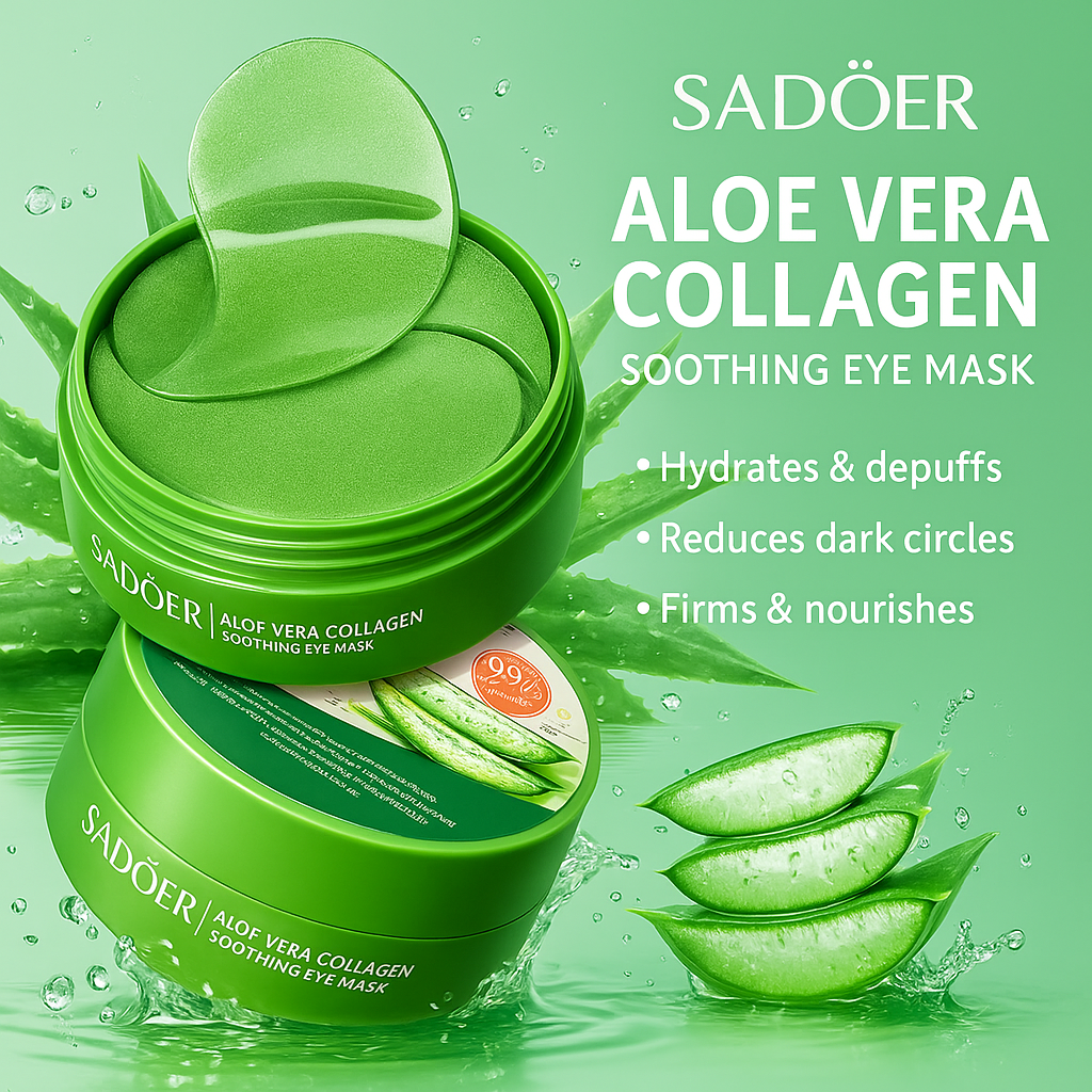 60pcs Aloe Vera Collagen Eye Mask